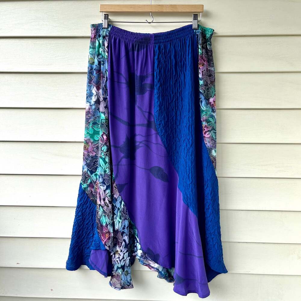 Vintage Blackfish Studio Handpainted Semi Sheer Skirt